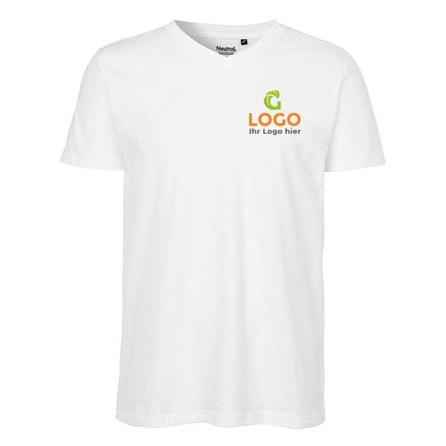 T-Shirt Männer V-Ausschnitt Fairtrade - Bild 1